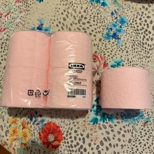 IKEA 4 Pack of Beautiful Pink Toilet Paper NOW DISCONTINUED New